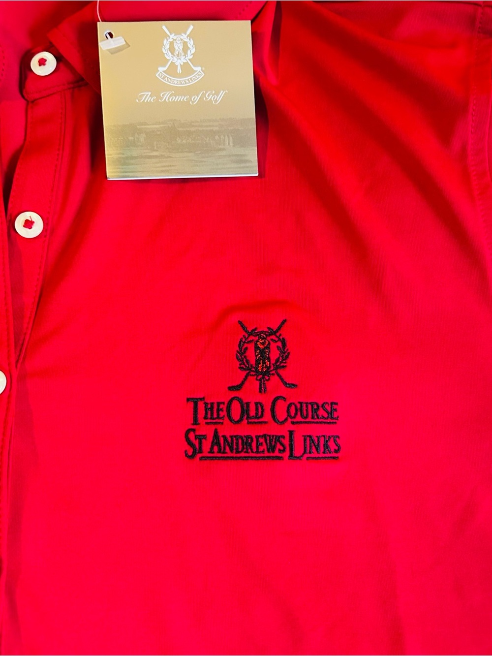 Women’s Old Course Red Polo Golf Shirt